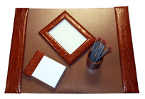 Croco Leather Conference Room Pads
