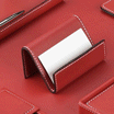 Red Leather Card Holder