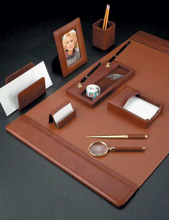 Tan Leather Conference Sets, Leather Conference Pad Set