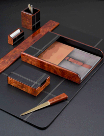 Wood Leather Conference Table Sets